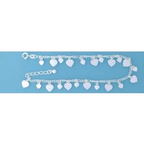 SPC 5mm+8mm HANGING HEARTS FIG.ANKLET  =