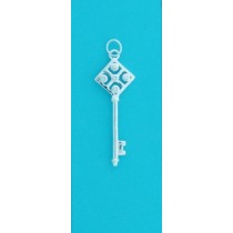 SPC FANCY CZ SET KEY PENDANT