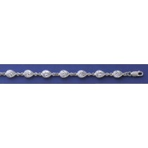 SPC 11 10mm TEARDROP CZ LINKED BRACELET