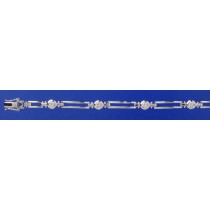 SPC CZ SET 2 ROW BAR BRACELET          =