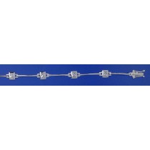 SPC RECTANGULAR CZ BARLINK BRACELET