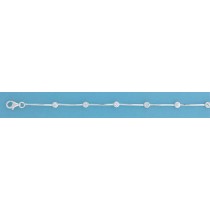 SPC 3mm CZS  1mm WIDE BARLINK BRACELET =