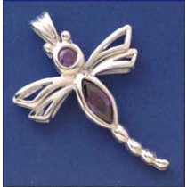 SPC PURPLE CZ DRAGONFLY PENDANT        =