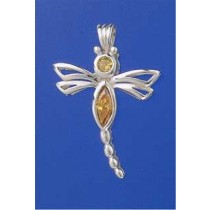 SPC YELLOW CZ DRAGONFLY PENDANT        =