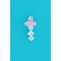 SPC PINK CZ/CZ FANCY PENDANT           =