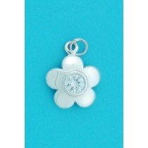 SPC 7mm ROUND CZ DOMED FLOWER PENDANT  =