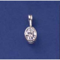 SPC 9x7mm OVAL RUBSET CZ PENDANT       =