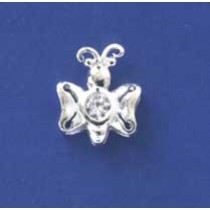 SPC  CZ SET BUTTERFLY SLIDER PENDANT   -