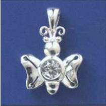 SPC 28x20 CZ SET BUTTERFLY PENDANT     -