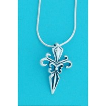 SPC PULL THRU 21x18mm FLEUR DE LYS CROSS
