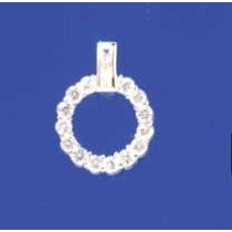 SPC 13mm CZ SET HOOP PENDANT