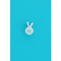 SPC 5mm CZ X-OVER LOOP PENDANT         =