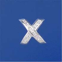 SPC CHANNEL SET CZ CROSS SLIDER PENDANT