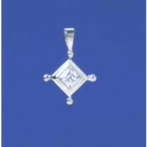 SPC DIAMOND SHAPE FANCY CZ PENDANT     -