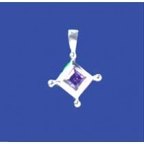 SPC DIAMOND SHAPE PURPLE CZ FANCY PEND