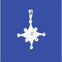 SPC STAR WITH BEADS CZ PENDANT