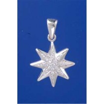 SPC CZ SET 23mm CHRISTMAS STAR PENDANT =