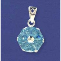 SPC MULTI-COLOUR CZ ROUND PENDANT      -