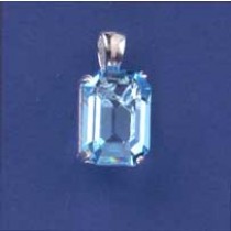 SPC 14x10 RECTANGULAR BLUE STONE PEND  =