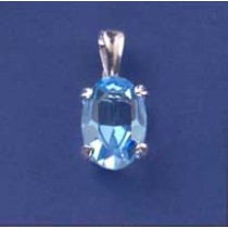 SPC 14x10 OVAL BLUE STONE PENDANT