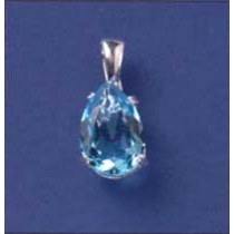 SPC 14x10 TEARDROP BLUE STONE PENDANT  =