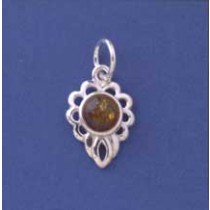 SPC 6mm AMBER CUTOUT FANCY PENDANT