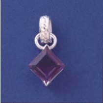 SPC 9mm DIA.SHAPE IMM.AMETHYST PENDANT