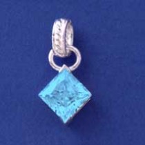 SPC 9mm DIA.SHAPE IMM.BLUE TOPAZ PEND.