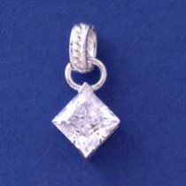 SPC 9mm DIA.SHAPE CZ PENDANT