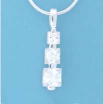 SPC 3 SQUARE SHAPE CZS TAPERING PEND   =