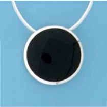 SPC 30mm ROUND ONYX SLIDER PENDANT     =