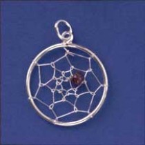 SPC 20mm  GARNET DREAMCATCHER PENDANT