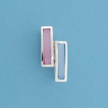 SPC BLUE/PINK M.O.P DOUBLE BAR PENDANT =