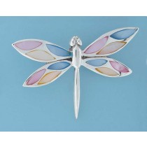 SPC 60x35mm INLAID M.O.P DRAGONFLY PEND=