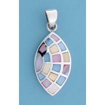 SPC 34mm INLAID M.O.P MARQUIS PENDANT