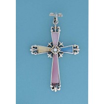 SPC 50x35mm MULTICOL M.O.P INLAID CROSS=