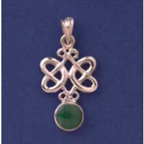 SPC 6mm MALACITE CELTIC KNOT PENDANT