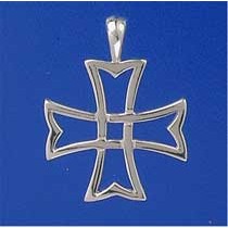 SPC 22mm CUTOUT MALTESE CROSS PENDANT  =