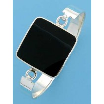 SPC 30mm SQUARE ONYX CLIP BANGLE       =