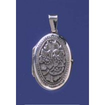 SPC FANCY LOCKET 29x21mm WITH FLOWERS  =