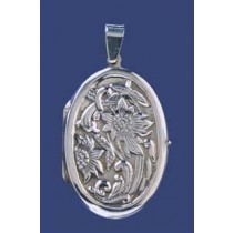 SPC EMBOSSED FLOWER LOCKET 34X24mm     =