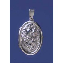 SPC FANCY LOCKET 29x21mm  LADY/FLOWER  =