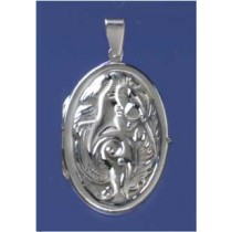 SPC FANCY LOCKET 34X24mm LADY/FLOWER   =