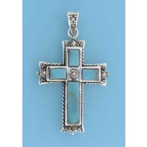 SPC TURQ CROSS PENDANT