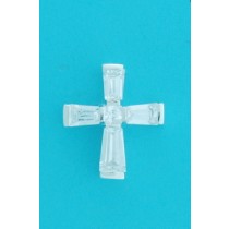 SPC 25x22mm CZ BAGETTE CROSS