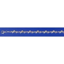 SPC HOLLOW LINKED DOLPHIN BRACELET     =