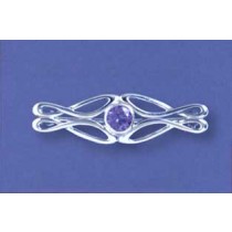 SPC 6mm AMETHYST OPEN WORK BROOCH      =