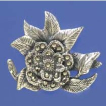 SPC MARCASITE FLOWER BROOCH