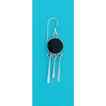 SPC ONYX TASSLE DROP EARRING           -