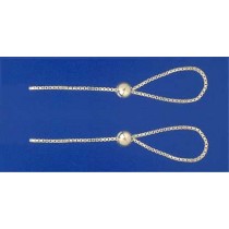 SPC BOX CHAIN BEAD END PULLTHRU EARRING=